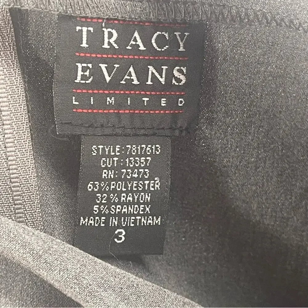 Tracy Evans Dark Gray A-Line Skirt size 3